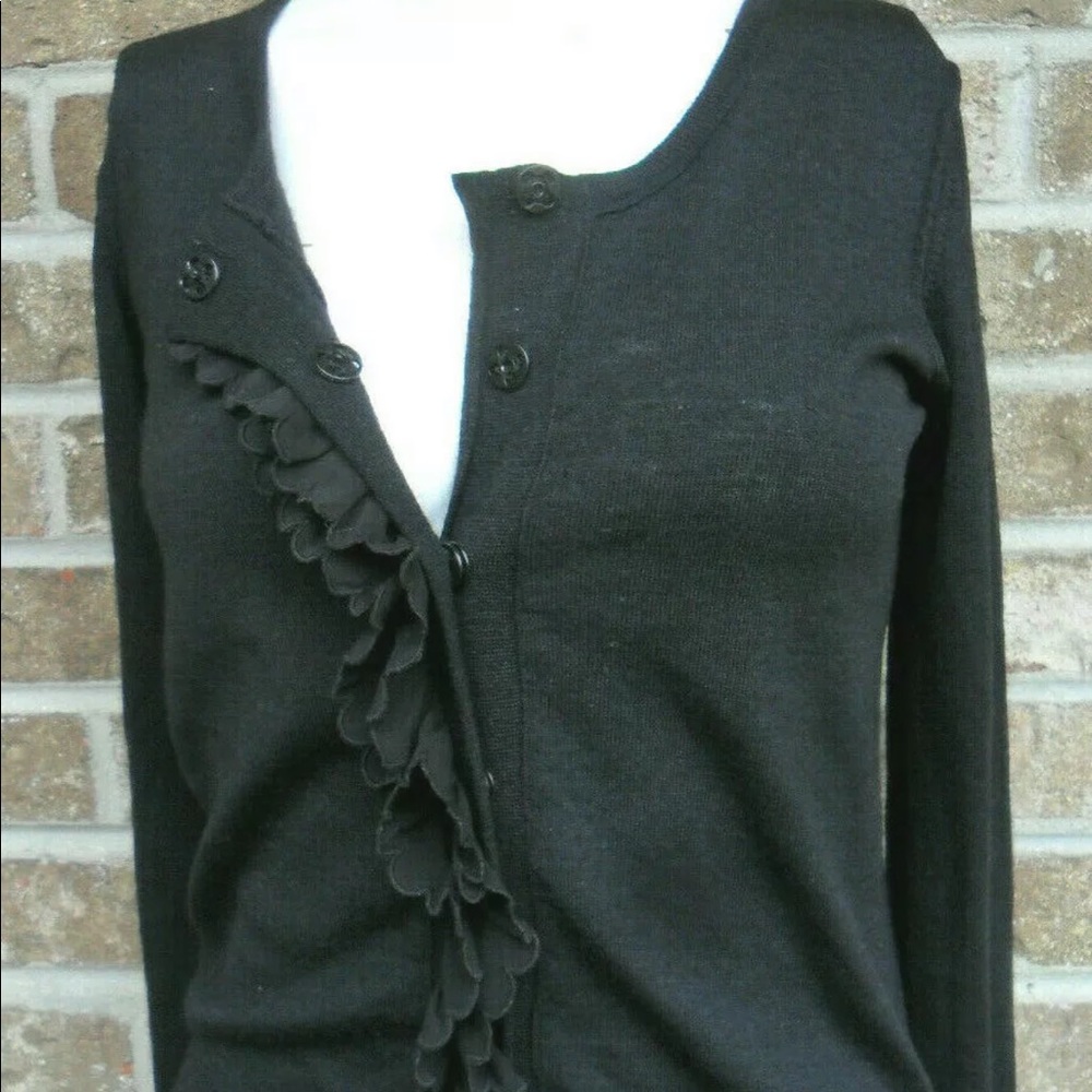 Chloe black knit top / cardigan  sweater sz M - Picture 3 of 4